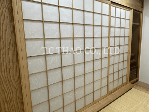 NỘI THẤT GỖ VÀ CHIẾU TATAMI TẠI TC THẢO ĐƯỢC ĐO ĐẠC- SẢN XUẤT-LẮP ĐẶT